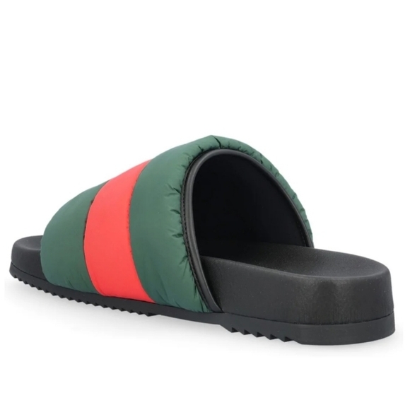 Gucci woman's  Padded Web Slide Sandals I'm size 8 and 9. Brand new in a box - Picture 5 of 13
